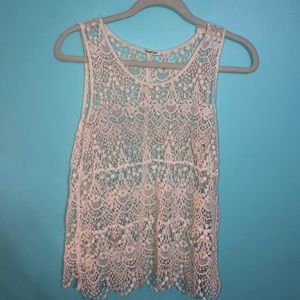Lace festival style tank top